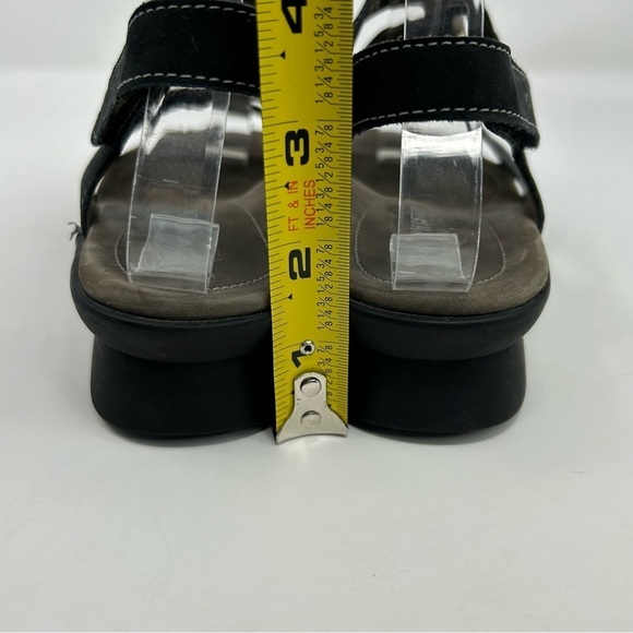 Mephisto Parfolia Black Leather Slingback Comfort Wedge Sandals Size 36 - Picture 10 of 15